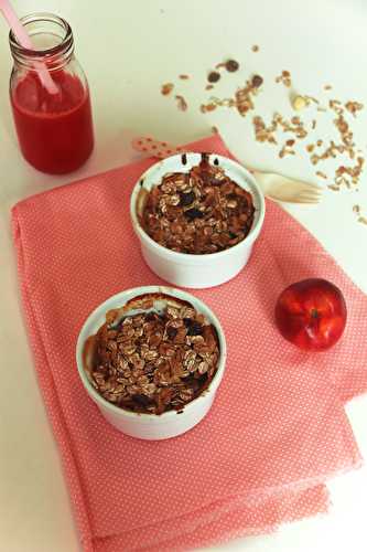 Petits gratins de nectarines au muesli