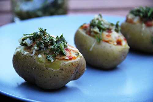 Pommes de terre au four au chimichurri et chorizo