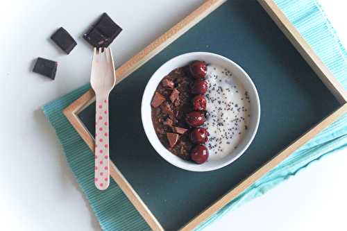 Porridge zoats façon forêt noire