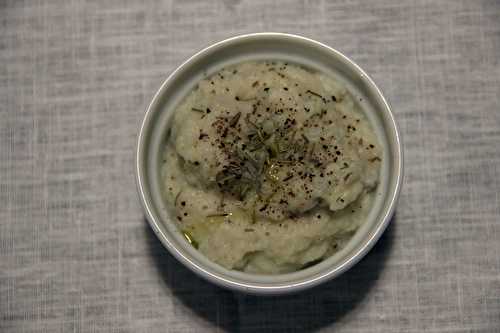 Purée de chou fleur au romarin et à l’ail