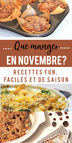 Que manger en novembre?