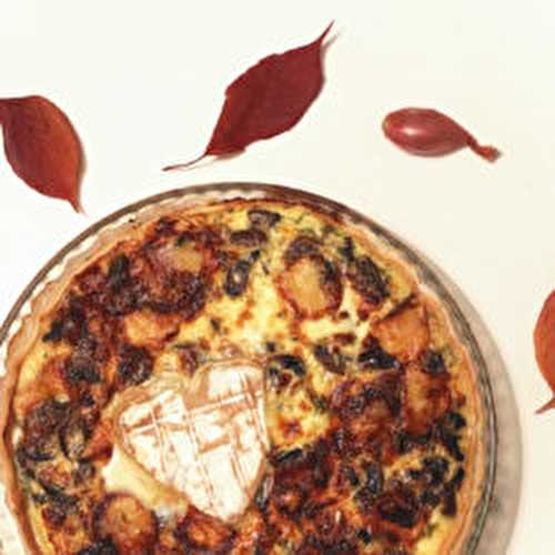 Quiche aux champignons et coeur de Neufchâtel