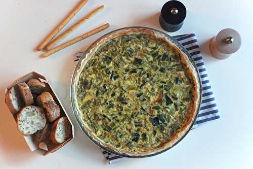 Quiche aux poireaux et Saint nectaire