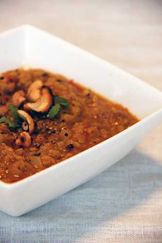 Spécialité indienne : Dahl de lentilles corail