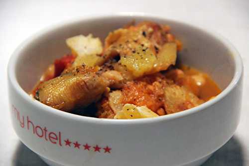 Tajine de poulet au potiron et lentilles corail