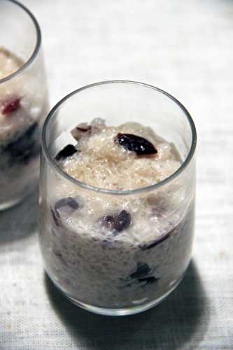 Tapioca aux cranberries lait d’amande et sirop d’orgeat