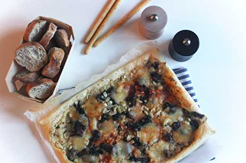 Tarte feuilletée aux champignons