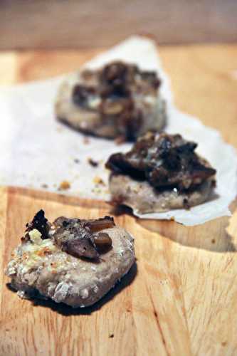 Tartelettes aux champignons, noix et marrons