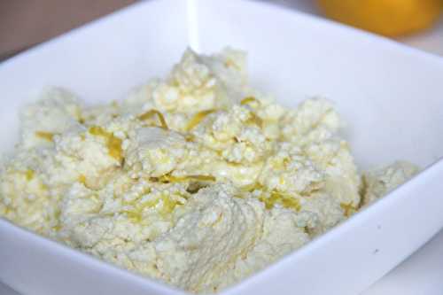 Tartinade feta, citron et romarin