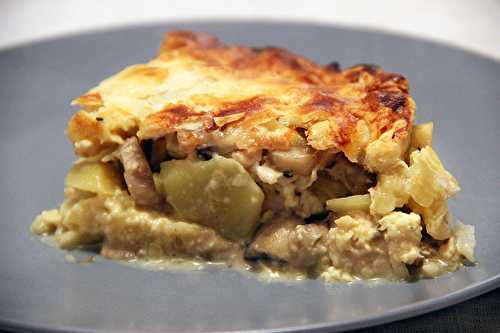 Tourte poulet, champignons et estragon