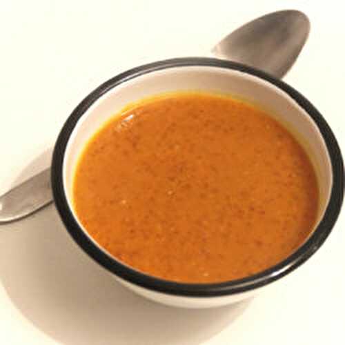 Velouté épicé de citrouille et carottes au tapioca