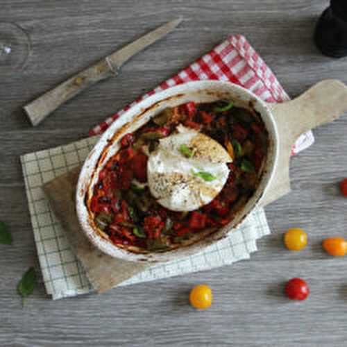 Burrata aux poivrons et tomates confits