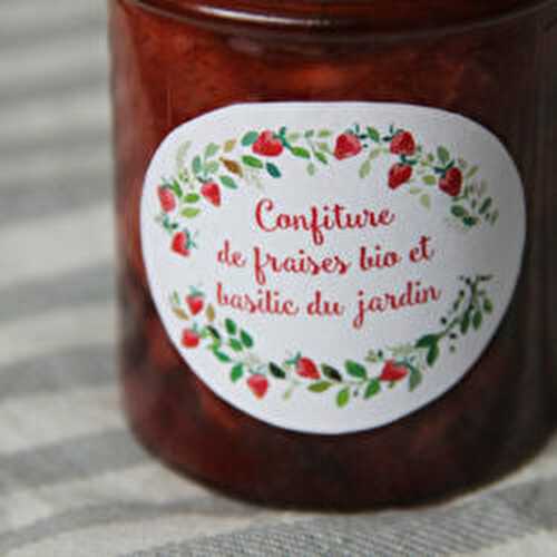 Confiture de fraises au basilic