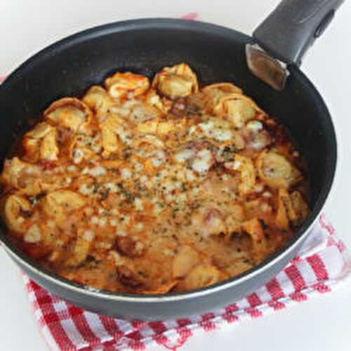 One pan pasta tortellini et saucisse