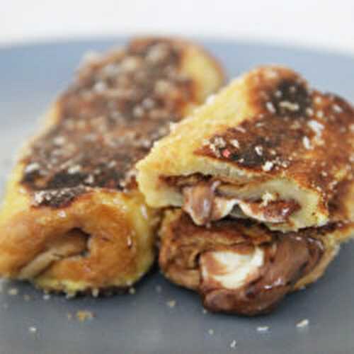 Rouleaux de pain perdu aux Kinder