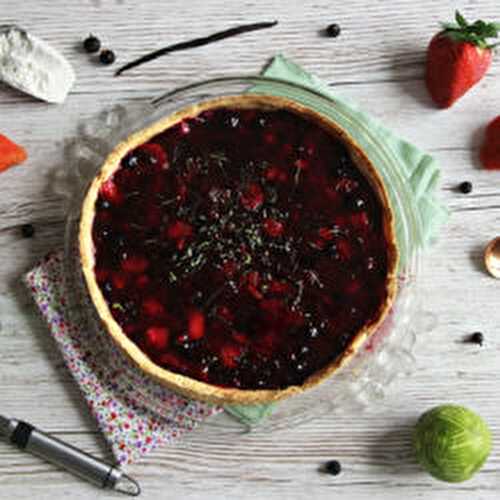 Tarte aux fruits rouges et flan