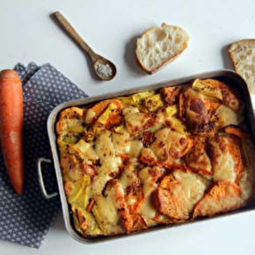 Gratin de courge, carotte et patate douce