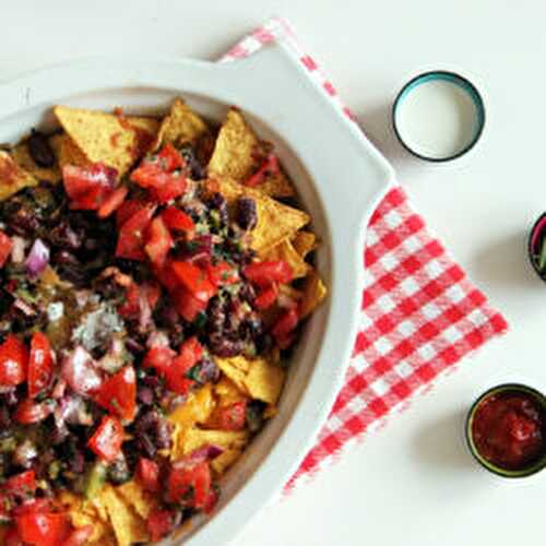 Nachos aux haricots rouges et cheddar