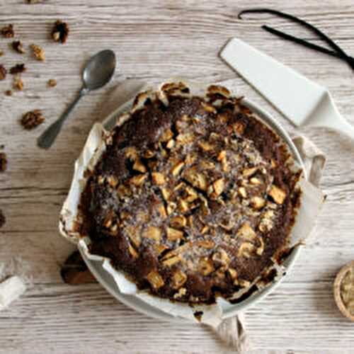 Gâteau à la purée de noix et aux pommes