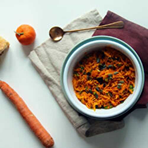 Salade de potimarron et carottes râpés