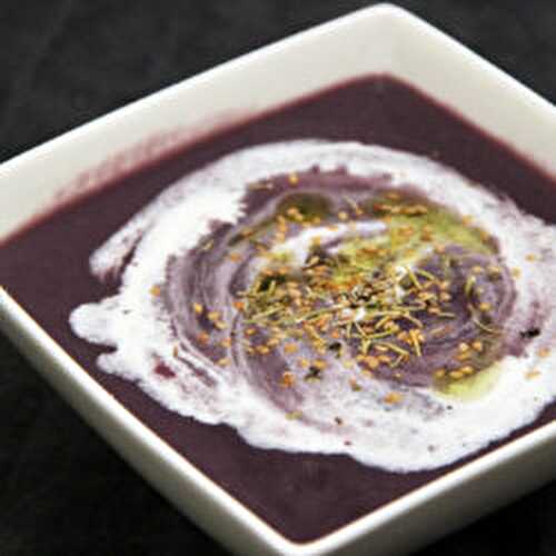 Soupe violette au chou