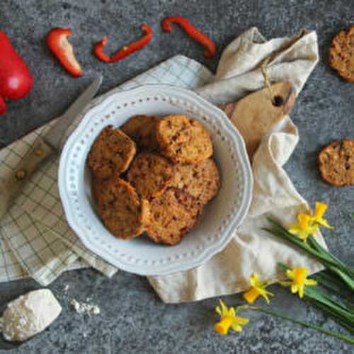 Cookies salés aux poivrons et gouda