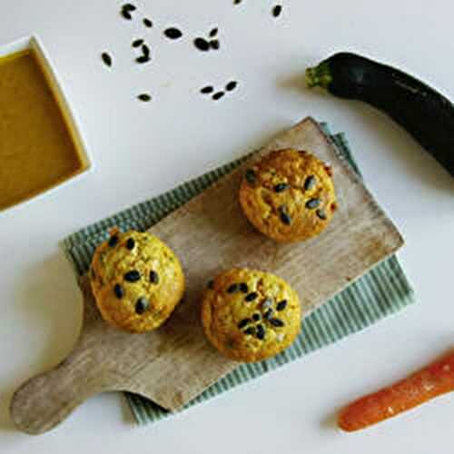 Muffins carotte, courgette et cheddar