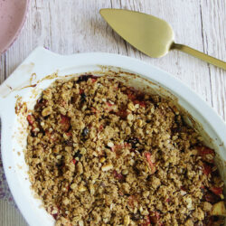 Crumble pommes prunes muesli