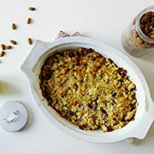 Crumble cerises amandes