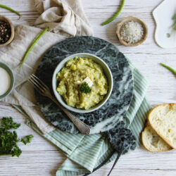 Purée pomme de terre et haricots verts