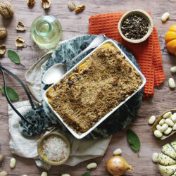 Crumble de haricots blancs et légumes d'automne