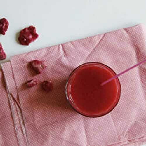 Jus fraise, litchi, sirop de rose