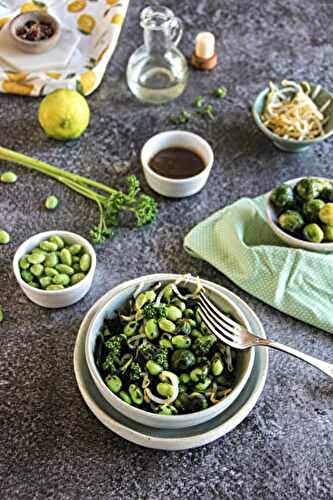 Salade aux haricots edamame et algues wakame