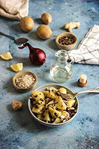 Salade de pommes de terre et haricots de la mer