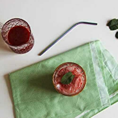 Cocktail fraise et rose