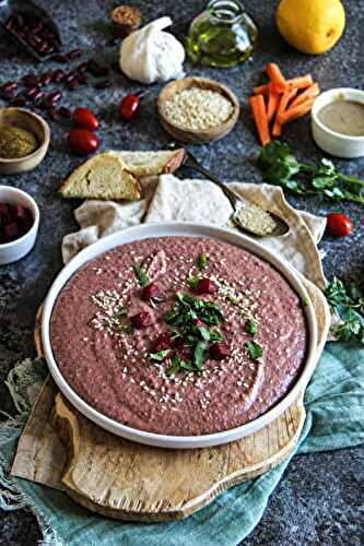 Houmous de haricots rouges et betteraves