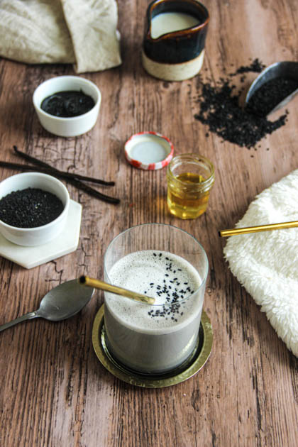 Latte sésame noir