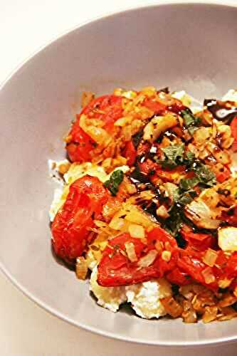 Gnocchis tomate, ricotta et balsamique