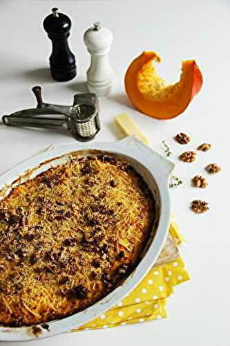 Gratin au potiron et noix