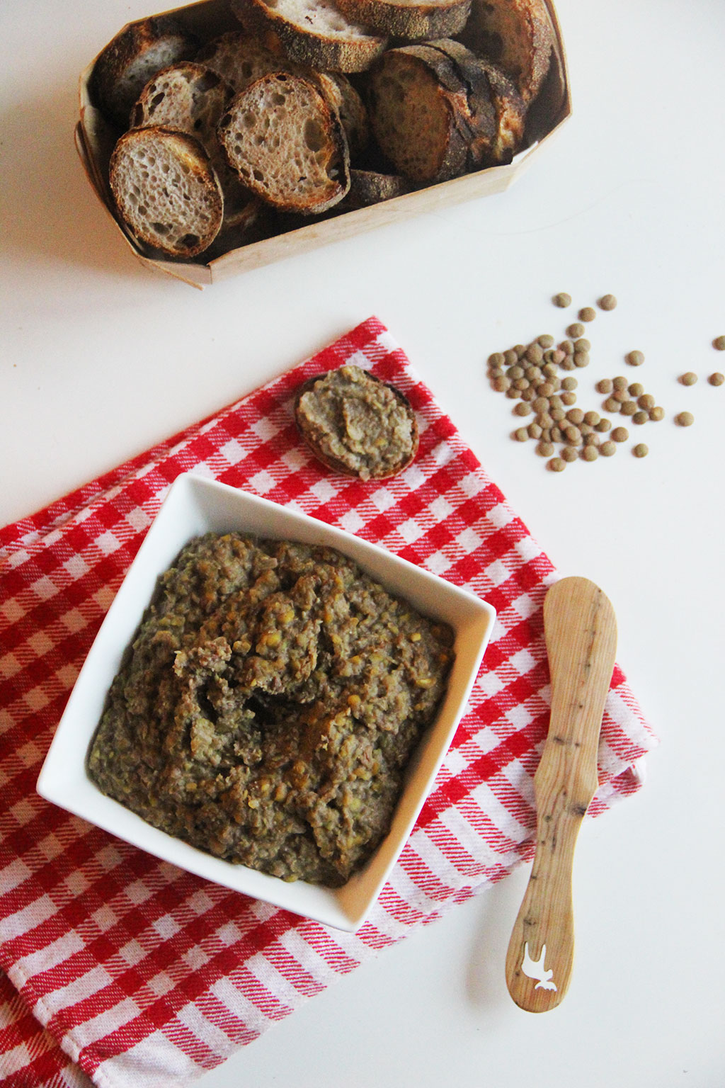 Tartinade de lentilles blondes au lait de coco