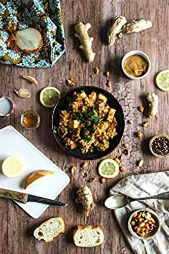 Tofu au beurre de cacahuètes