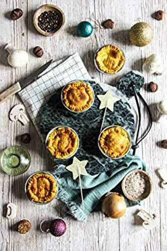 Tourtes champignons, bleu et marrons