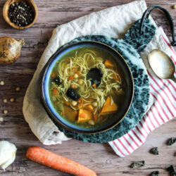 Ragoût de pois chiches et courge façon minestrone