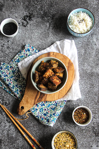 Tofu en croûte de sésame