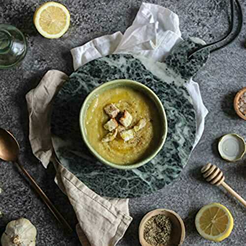 Velouté de panais au miel et thym