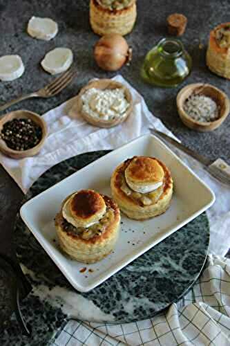 Vols au vent aux poireaux et chèvre