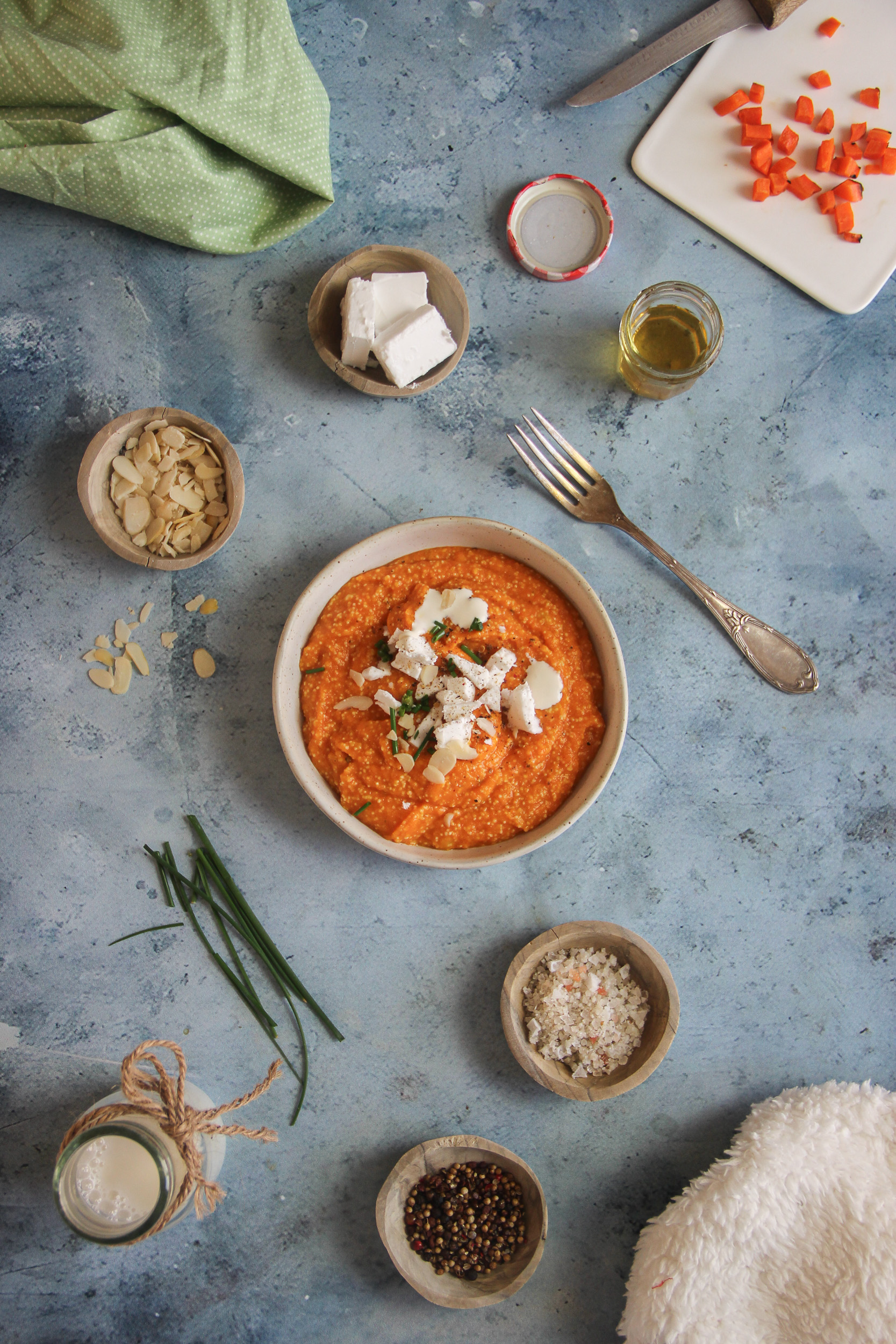 Floraline carottes, feta, amandes