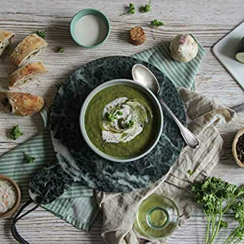 Velouté de courgettes et persil