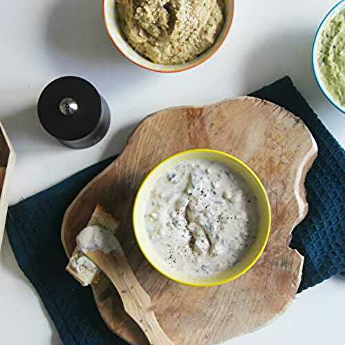 Dip au fromage blanc, olives noires et citron confit
