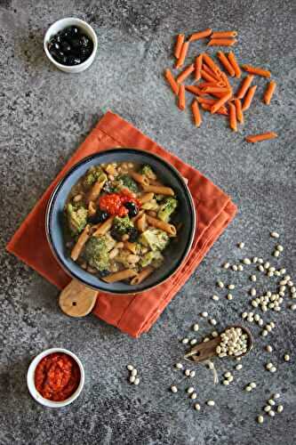 Pâtes au brocoli et haricots blancs